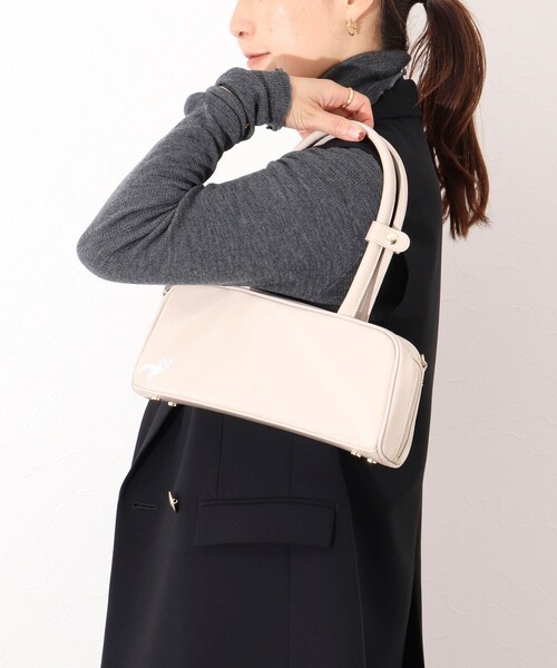 NOLLEY’S（ノーリーズ）の「横長ボストン（ボストンバッグ・レディース・グレイッシュブルー/オフホワイト・FREE）」の2枚目の写真