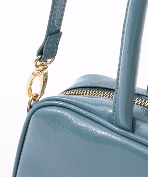 NOLLEY’S（ノーリーズ）の「横長ボストン（ボストンバッグ・レディース・グレイッシュブルー/オフホワイト・FREE）」の20枚目の写真