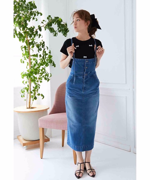 M y u(ミュー)の「プチリボンTシャツ(Tシャツ/カットソー・レディース・ブラック×ホワイト/ホワイト×ブラック/ブラック/ホワイト・SMALL/MEDIUM/LARGE)」の16枚目の写真