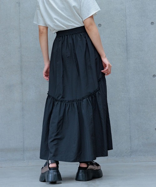 PAGEBOY（ページボーイ）の「ギャザ－ボリュームスカート（スカート・レディース・ブラック/オフホワイト/オレンジ・FREE）」の15枚目の写真