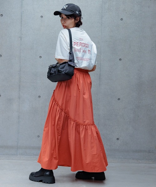 PAGEBOY（ページボーイ）の「ギャザ－ボリュームスカート（スカート・レディース・ブラック/オフホワイト/オレンジ・FREE）」の17枚目の写真