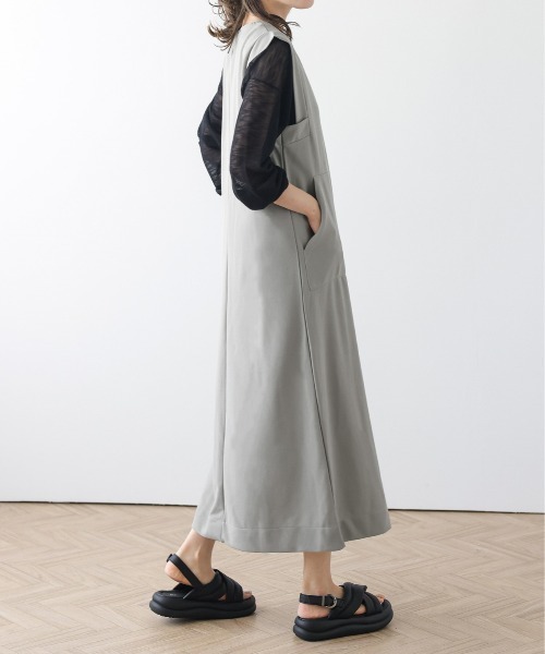 AMELY(エミリー)の「キーネックジャンスカ(ジャンパースカート・レディース・グレー/ブラック/ブラウン・フリー)」の15枚目の写真