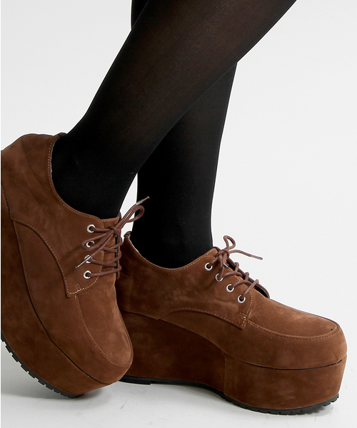 WEGO(ウィゴー)の「WEGO/厚底ブーティ(ブーティ・レディース・ブラウン/ブラック/ブラック系その他/ネイビー・LARGE/MEDIUM)」の3枚目の写真