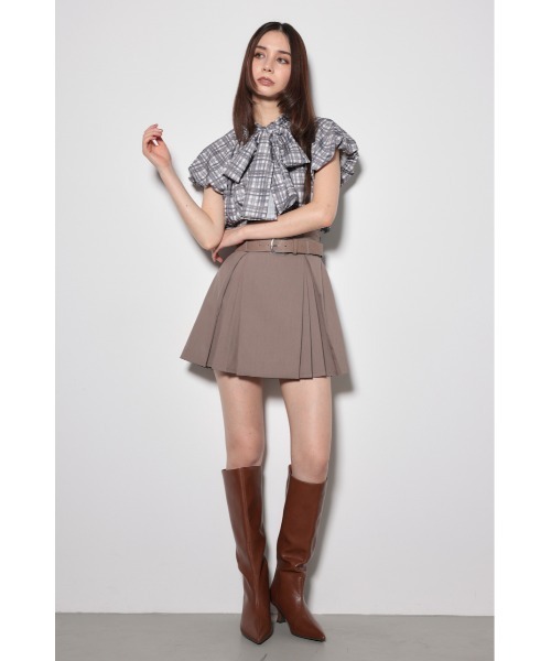 rienda(リエンダ)の「タックプリーツベルト付きスコショパンツ(その他パンツ・レディース・ブラック/ライトブラウン/スモークピンク・X-SMALL/SMALL/MEDIUM)」の13枚目の写真