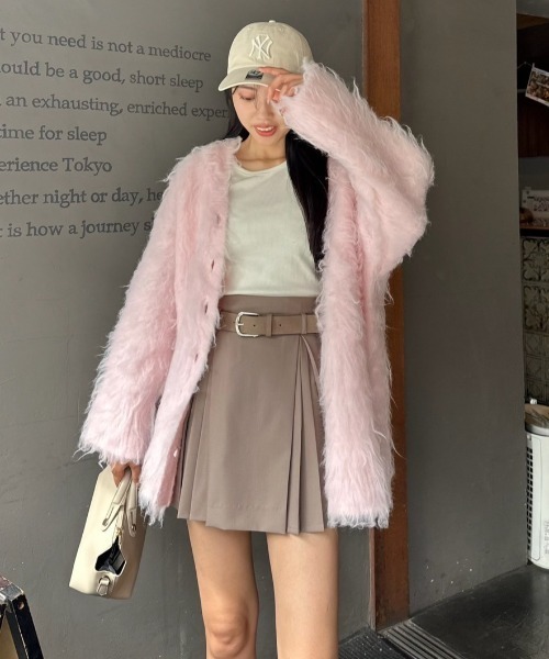 rienda(リエンダ)の「タックプリーツベルト付きスコショパンツ(その他パンツ・レディース・ブラック/ライトブラウン/スモークピンク・X-SMALL/SMALL/MEDIUM)」の16枚目の写真