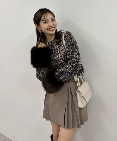 rienda(リエンダ)の「タックプリーツベルト付きスコショパンツ(その他パンツ・レディース・ブラック/ライトブラウン/スモークピンク・X-SMALL/SMALL/MEDIUM)」の21枚目の写真