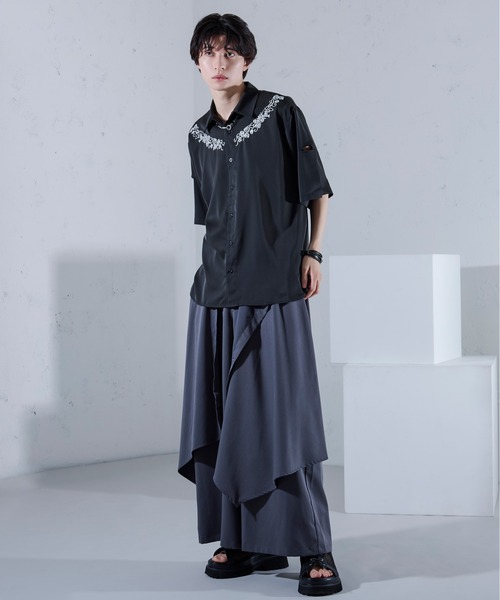 カーブフラワー刺繍カットアウトシャツ（シャツ/ブラウス）｜Ellno Loset（エルノロゼット）