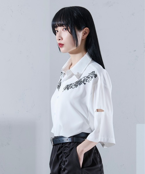 ERMANNO FIRENZE/エルマンノ カットワークレースブラウス　36 ERMANNO FIRENZE/エルマンノ カットワークレースブラウス 36
