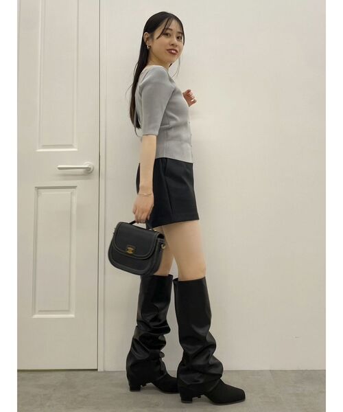 dazzlin（ダズリン）の「カーデタイトレイヤードトップス（ニット/セーター・レディース・ピンク/グリーン/ブラック/ブルー/オフホワイト/グレー・FREE）」の9枚目の写真