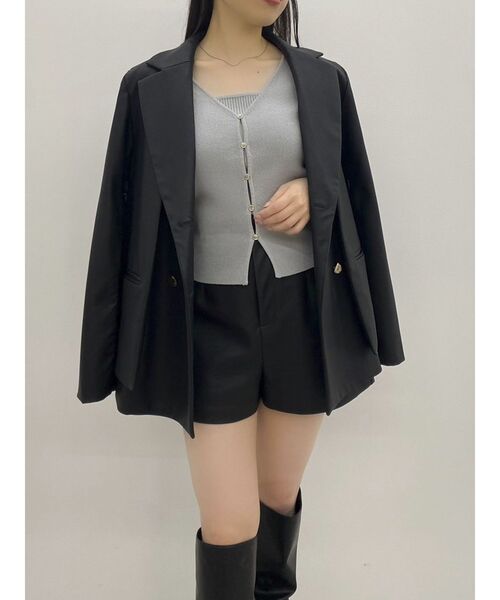 dazzlin（ダズリン）の「カーデタイトレイヤードトップス（ニット/セーター・レディース・ピンク/グリーン/ブラック/ブルー/オフホワイト/グレー・FREE）」の11枚目の写真