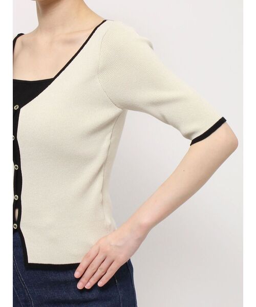 dazzlin（ダズリン）の「カーデタイトレイヤードトップス（ニット/セーター・レディース・ピンク/グリーン/ブラック/ブルー/オフホワイト/グレー・FREE）」の19枚目の写真