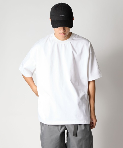 【値下げ】MEロゴペプラムT ダークブラウンクールマックス meltum（メルタム）の「【ZOZO限定】COOLMAX OVERSIZED TEE S/S