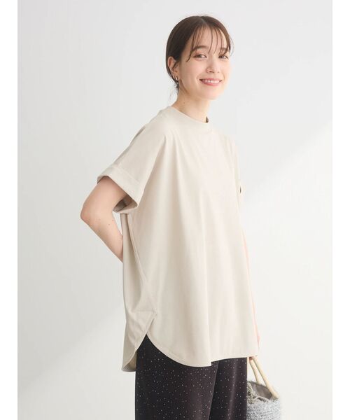 Green Parks(グリーンパークス)の「汗染み防止プチハイネックプルオーバー(Tシャツ/カットソー・レディース・パープル/グレイッシュベージュ/ブラック/グレー系その他/オフホワイト・FREE)」の12枚目の写真