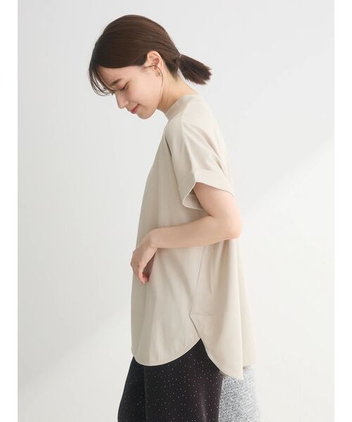 Green Parks(グリーンパークス)の「汗染み防止プチハイネックプルオーバー(Tシャツ/カットソー・レディース・パープル/グレイッシュベージュ/ブラック/グレー系その他/オフホワイト・FREE)」の13枚目の写真
