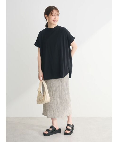 Green Parks(グリーンパークス)の「汗染み防止プチハイネックプルオーバー(Tシャツ/カットソー・レディース・パープル/グレイッシュベージュ/ブラック/グレー系その他/オフホワイト・FREE)」の14枚目の写真