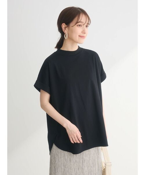 Green Parks(グリーンパークス)の「汗染み防止プチハイネックプルオーバー(Tシャツ/カットソー・レディース・パープル/グレイッシュベージュ/ブラック/グレー系その他/オフホワイト・FREE)」の16枚目の写真