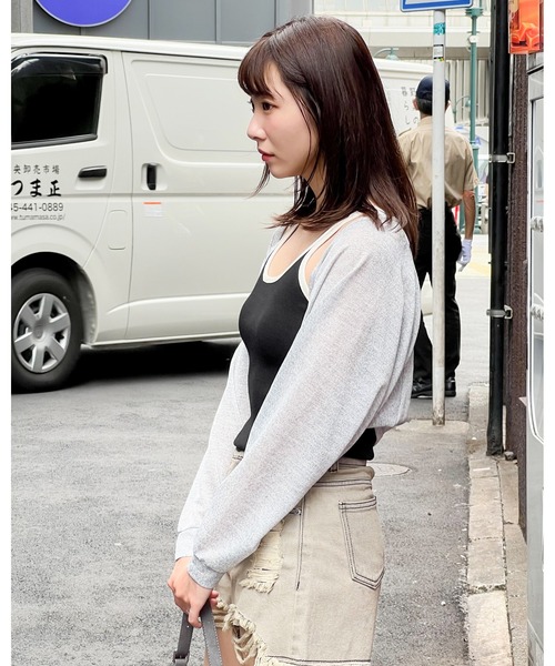 3.3 Field Trip （3.3フィールドトリップ）の「3.3 Field Trip／バイカラーノースリーブ（キャミソール・レディース・アイボリー/ブラック・FREE）」の20枚目の写真