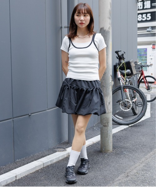 3.3 Field Trip （3.3フィールドトリップ）の「3.3 Field Trip／バイカラーノースリーブ（キャミソール・レディース・アイボリー/ブラック・FREE）」の22枚目の写真