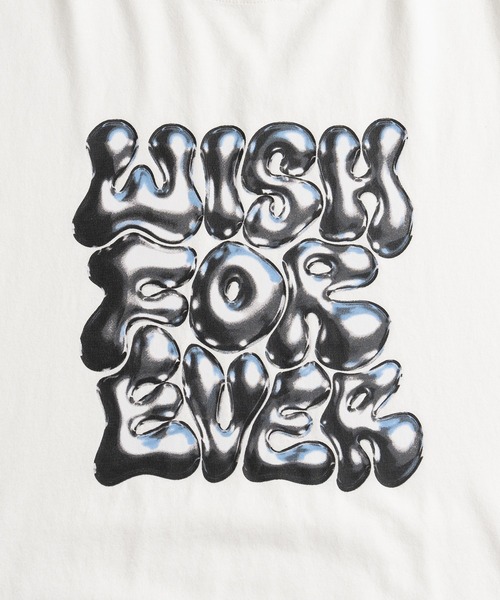 WISH FOR EVER(ウィッシュフォーエバー)の「SUN FADE DRAWCODE METALLIC LOGO T/サンフェードドローコードメタリックロゴT(Tシャツ/カットソー・メンズ・ホワイト/ブラック/ピンク・LARGE/MEDIUM)」の5枚目の写真