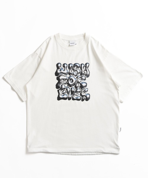 WISH FOR EVER(ウィッシュフォーエバー)の「SUN FADE DRAWCODE METALLIC LOGO T/サンフェードドローコードメタリックロゴT(Tシャツ/カットソー・メンズ・ホワイト/ブラック/ピンク・LARGE/MEDIUM)」の4枚目の写真