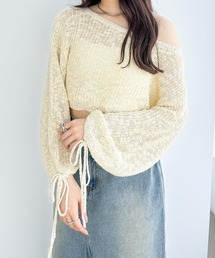 Heather | メッシュラメリボンニット　138733(ニット/セーター)