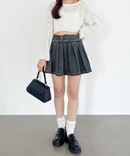 Heather(ヘザー)の「メッシュラメリボンニット 138733(ニット/セーター・レディース・オフホワイト/イエロー/ブルー・FREE)」の8枚目の写真