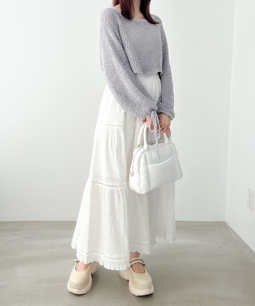 Heather(ヘザー)の「メッシュラメリボンニット 138733(ニット/セーター・レディース・オフホワイト/イエロー/ブルー・FREE)」の21枚目の写真