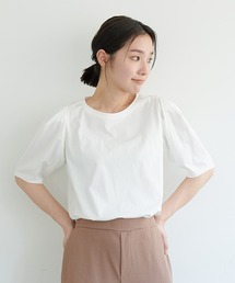 CROSS FUNCTION（クロスファンクション）の「《接触冷感・抗菌防臭》きれいめパフスリーブTシャツ【CF/クロスファンクション】（Tシャツ/カットソー）」