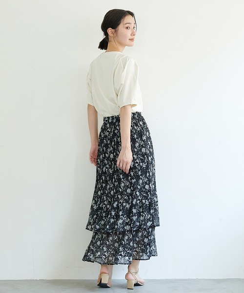 CROSS FUNCTION(クロスファンクション)の「《接触冷感・抗菌防臭》きれいめパフスリーブTシャツ【CF/クロスファンクション】(Tシャツ/カットソー・レディース・オフホワイト/ライトピンク/ライトベージュ・M/L)」の17枚目の写真