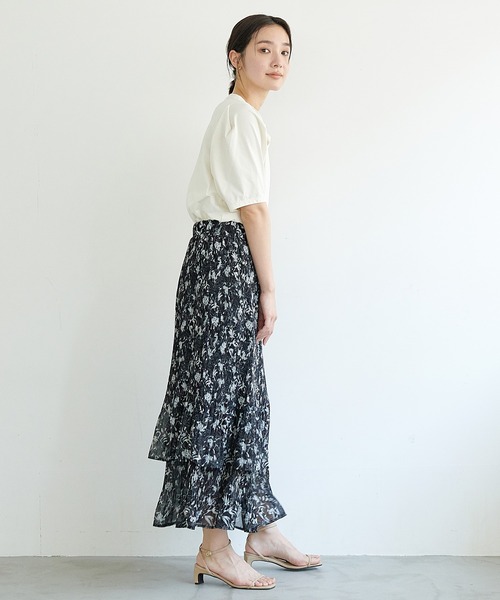 CROSS FUNCTION(クロスファンクション)の「《接触冷感・抗菌防臭》きれいめパフスリーブTシャツ【CF/クロスファンクション】(Tシャツ/カットソー・レディース・オフホワイト/ライトピンク/ライトベージュ・M/L)」の15枚目の写真