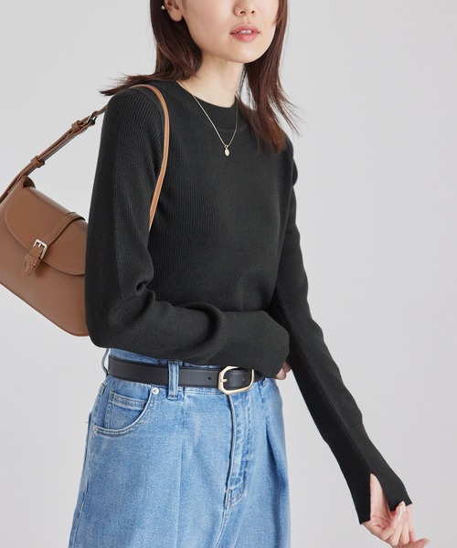 ROPE' PICNIC(ロペピクニック)の「アンチピリング/ハイネックニットプルオーバー(ニット/セーター・レディース・ブルー系その他/ブラック/キナリ/ベージュ系その他・38)」の1枚目の写真