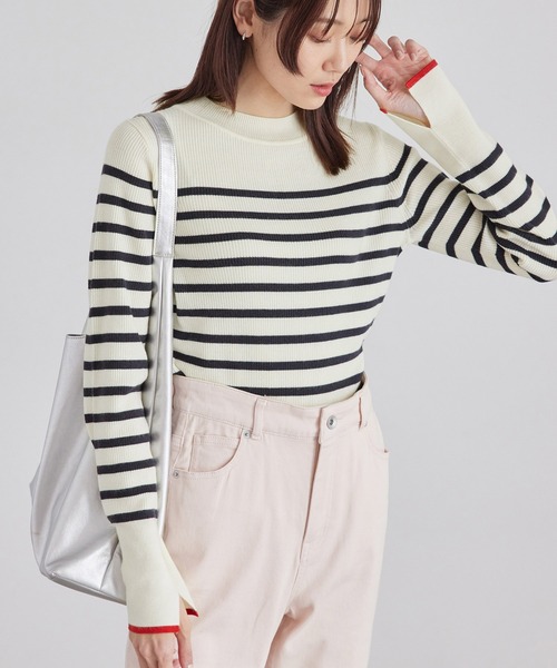 ROPE' PICNIC(ロペピクニック)の「アンチピリング/ハイネックニットプルオーバー(ニット/セーター・レディース・ブルー系その他/ブラック/キナリ/ベージュ系その他・38)」の19枚目の写真