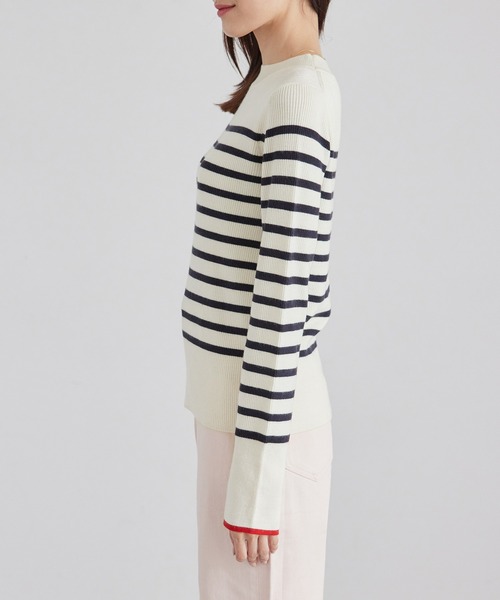 ROPE' PICNIC(ロペピクニック)の「アンチピリング/ハイネックニットプルオーバー(ニット/セーター・レディース・ブルー系その他/ブラック/キナリ/ベージュ系その他・38)」の16枚目の写真