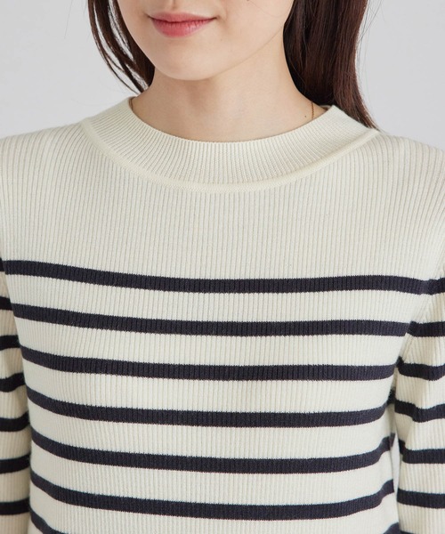 ROPE' PICNIC(ロペピクニック)の「アンチピリング/ハイネックニットプルオーバー(ニット/セーター・レディース・ブルー系その他/ブラック/キナリ/ベージュ系その他・38)」の14枚目の写真
