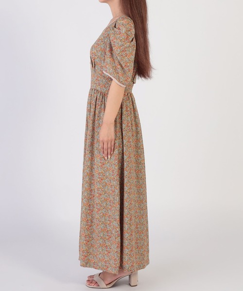 CECIL McBEE(セシルマクビー)の「小花柄ワンピース(ワンピース・レディース・モカ/ミント・MEDIUM)」の6枚目の写真
