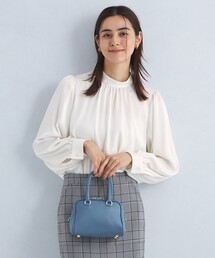 green label relaxing | サテン スタンド ギャザー ブラウス(シャツ/ブラウス)