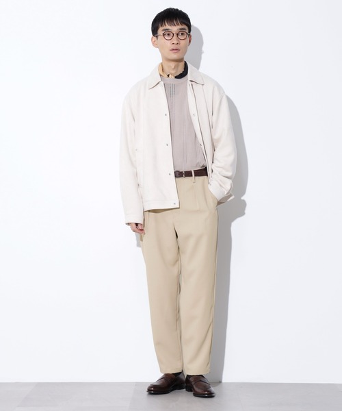 Apo(s)ture(アポスチャー)の「JOHAN-006/カルゼワンタックテーパードパンツ(スラックス・メンズ・ベージュ/モカ/ネイビー/チャコール・XS/S/M/L/XL)」の6枚目の写真