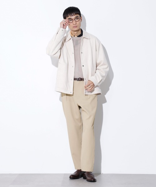 Apo(s)ture(アポスチャー)の「JOHAN-006/カルゼワンタックテーパードパンツ(スラックス・メンズ・ベージュ/モカ/ネイビー/チャコール・XS/S/M/L/XL)」の7枚目の写真