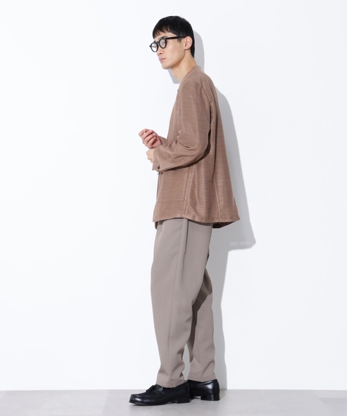 Apo(s)ture(アポスチャー)の「JOHAN-006/カルゼワンタックテーパードパンツ(スラックス・メンズ・ベージュ/モカ/ネイビー/チャコール・XS/S/M/L/XL)」の16枚目の写真