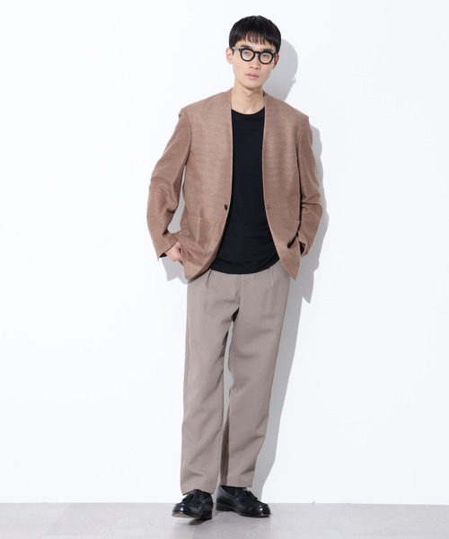 Apo(s)ture(アポスチャー)の「JOHAN-006/カルゼワンタックテーパードパンツ(スラックス・メンズ・ベージュ/モカ/ネイビー/チャコール・XS/S/M/L/XL)」の14枚目の写真