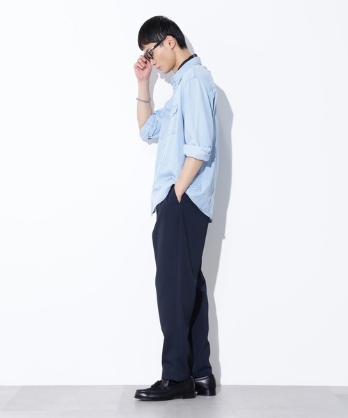 Apo(s)ture(アポスチャー)の「JOHAN-006/カルゼワンタックテーパードパンツ(スラックス・メンズ・ベージュ/モカ/ネイビー/チャコール・XS/S/M/L/XL)」の5枚目の写真