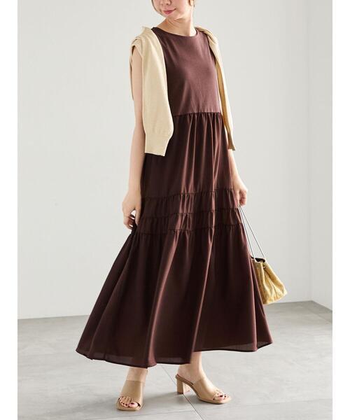 Te chichi（テチチ）の「ティアードドッキングワンピース（ワンピース