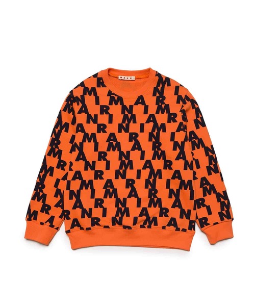 MARNI(マルニ)の「MARNI(マルニ)Kids & Junior ブランドロゴスウェットプルオーバー(スウェット・キッズ・オレンジ/グレー/ネイビー・6Y/14Y/12Y/10Y/8Y/4Y)」の1枚目の写真