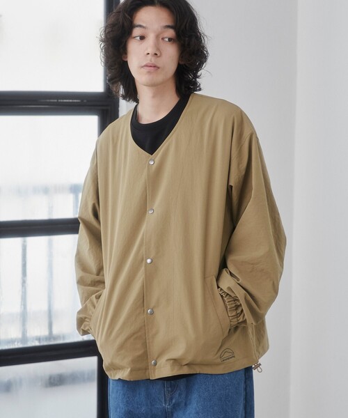 coen(コーエン)の「【C.Mt】NOCOLLAR BLOUSON(ブルゾン・メンズ・ブラック/ブラウン/ダークグレー・S/M/L/XL)」の3枚目の写真