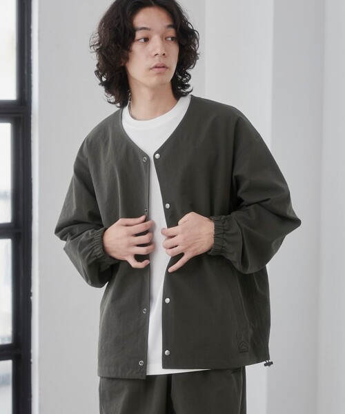 coen(コーエン)の「【C.Mt】NOCOLLAR BLOUSON(ブルゾン・メンズ・ブラック/ブラウン/ダークグレー・S/M/L/XL)」の2枚目の写真