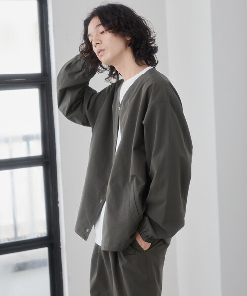 coen(コーエン)の「【C.Mt】NOCOLLAR BLOUSON(ブルゾン・メンズ・ブラック/ブラウン/ダークグレー・S/M/L/XL)」の18枚目の写真