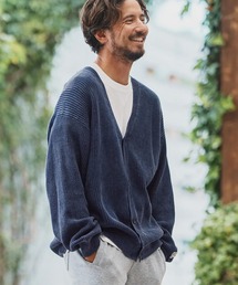 1minute 1second（ワンミニットワンセカンド）の「mcg3515-used aging knit cardigan ニットカーディガン（カーディガン/ボレロ）」