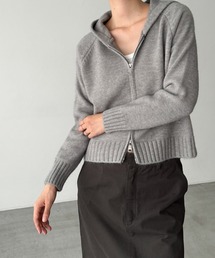 CANAL JEAN | El mar　ソフトニットラグランZIPパーカー(ニット/セーター)