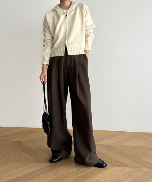 CANAL JEAN ソフトニットラグランZIPパーカー CANAL JEAN｜El mar(エルマール) ソフトニットラグランZIP