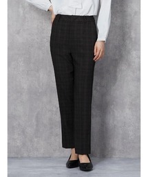 Perfect Suit FActory | グレンチェックスーツ　テーパードパンツ　ネイビー/ブラウン【マシンウォッシャブル】【ストレッチ】(スーツパンツ)